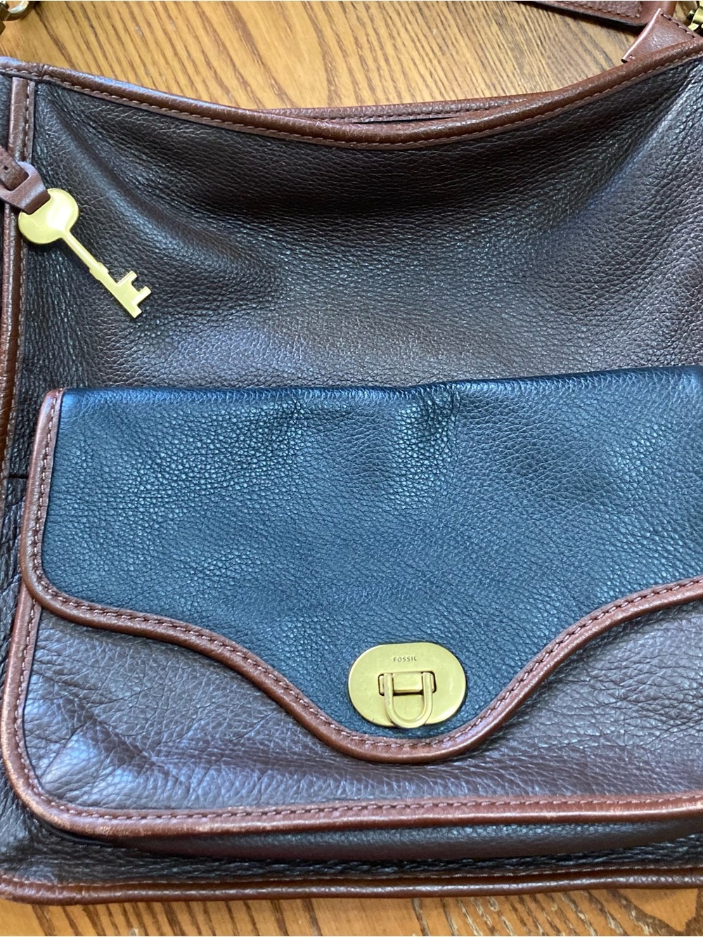 Fossil Brown and Leather Messenger